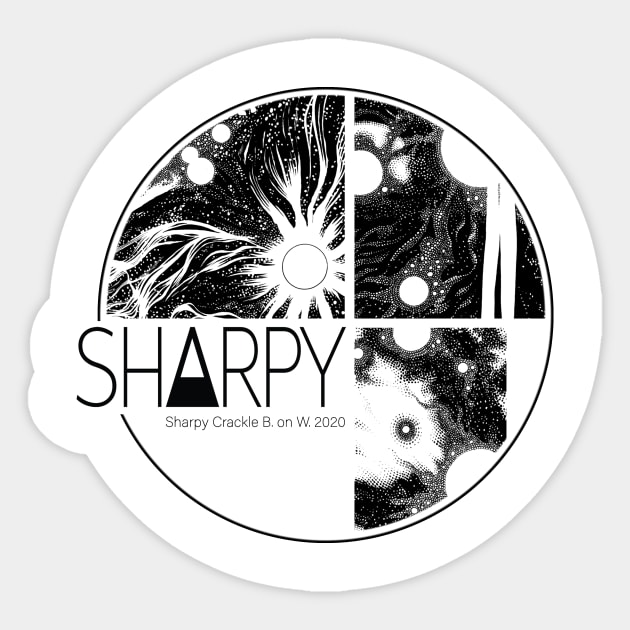 Sharpy Crackle black version Sticker by sharpy